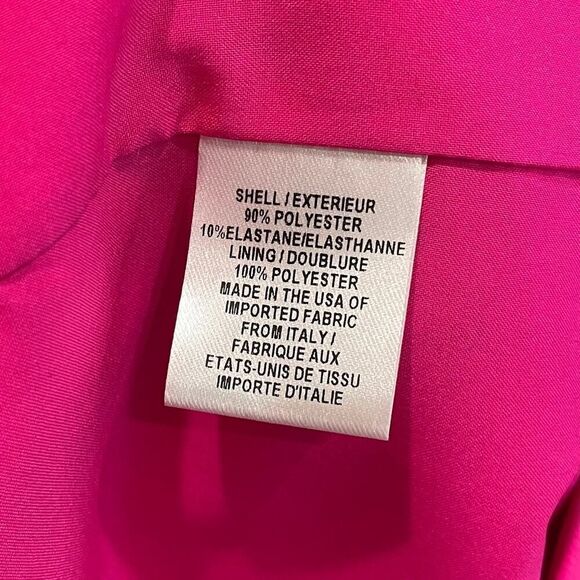 NWT Milly Cressida One-Shoulder Dress in Raspberry Fuchsia Pink - Size: 6 - Picture 10 of 13